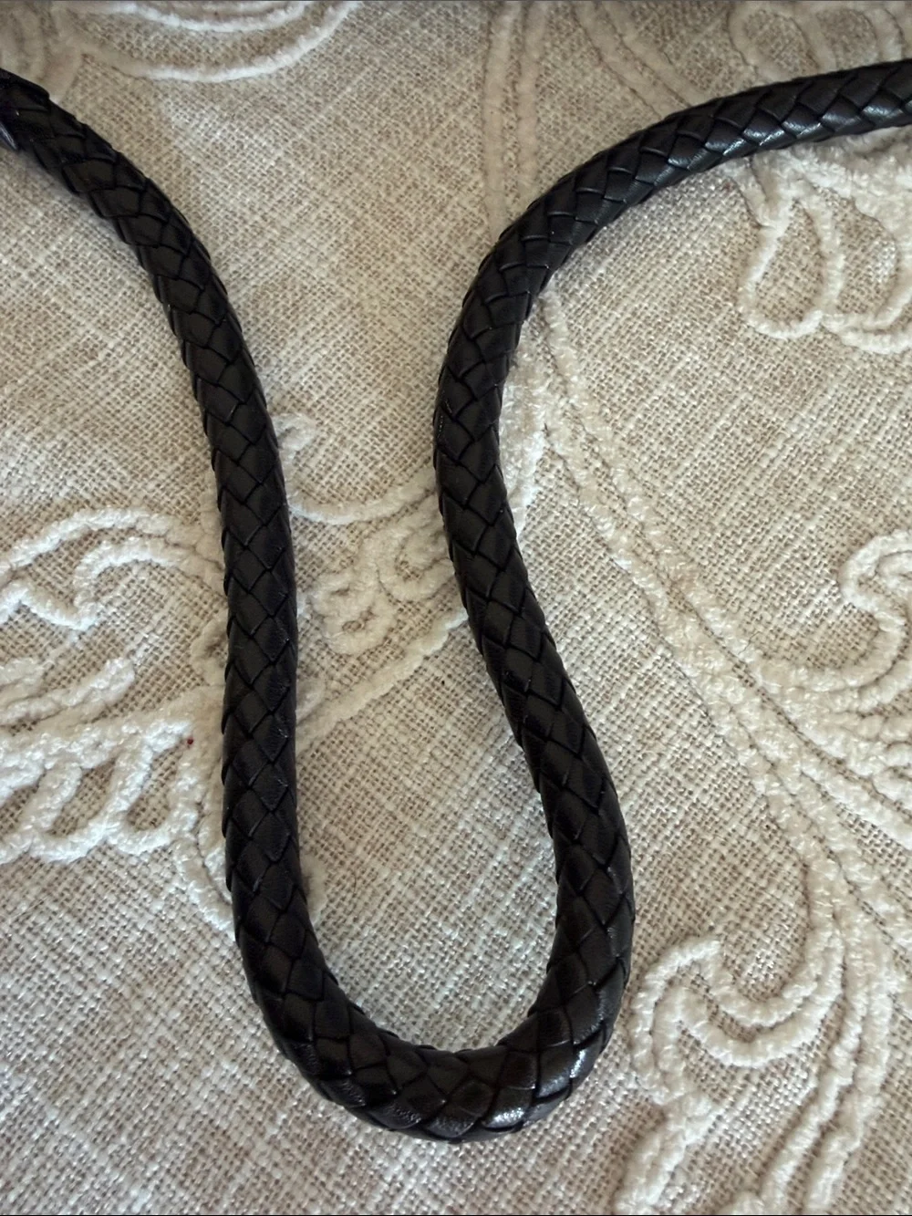 Brighton Black Woven Shoulder Bag with Brown Flap and Silver Heart Accent
